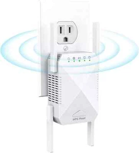 1200Mbps Dual Band WiFi Signal Amplifier Extender Repeater Booster 4 Antennas - Picture 1 of 9