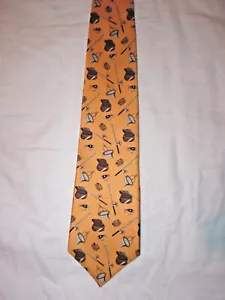 RESILIO Fishing Theme 100% Silk Lined Tie Made In The USA In Very Good Condition - Picture 1 of 4