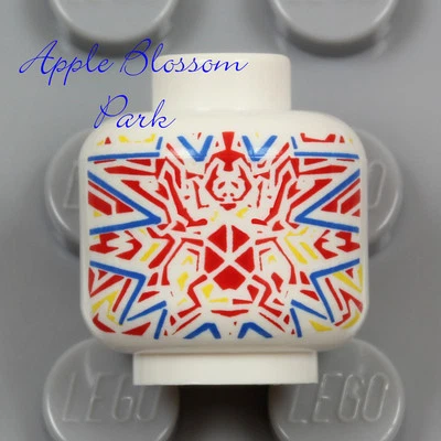 NEW Lego Alpha Team Orb WHITE MINIFIG HEAD Halloween Insect Monster Red Blue Bug - Image 1 of 4