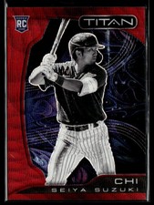 Seiya Suzuki 2022 Panini Chronicles Titam Red Wave Prizm RC /199 #4 Chicago Cubs