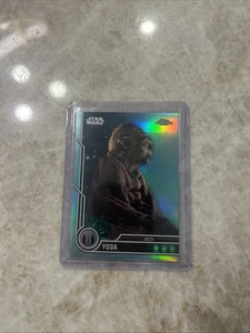2023 Topps Chrome Star Wars Yoda Aqua Refractor Parallel /199 - Picture 1 of 5