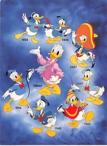 Generation Donald Donald Duck Walt Disney 70er Jahre 4x6 Vintage Postkarte Disneyland - Bild 1 von 2