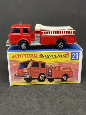 Matchbox Lesney #29 Superfast Custom Pumper Fire Engine Repro G Box. - Image 1 of 4