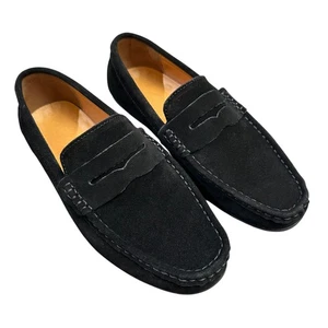 Mocasines sin cordones negros para hombre - Zapatos cómodos para conducir con suela de goma - 8,5 - Imagen 1 de 6