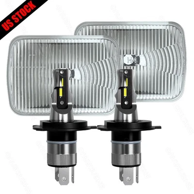 Par de faros LED HI-LO Beam DOT Fit Ford E-350 Super Duty 1999-2017 7x6" 5x7" Foto 1 de 4