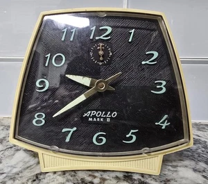 Apollo Mark II Orologio Portatile Quadrante Scuro FUNZIONA ~ MCM Retro Space Age Quadrante Luminoso - Foto 1 di 13