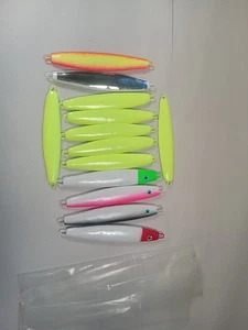 Bulk Jigs Köder 3oz 2 Oz Vertical Jiggng ohne Haken bemalt hausgemacht? Look - Bild 1 von 15