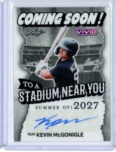 Baseball 2025 Leaf Vivid Kevin McGonigle in arrivo! Autografo bianco - 5/5 - Foto 1 di 2