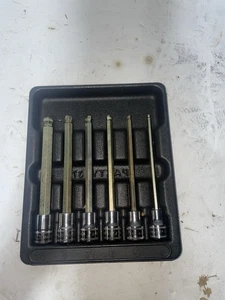 Snap-on 6pc 4mm - 10mm Metric Long Ball Hex Bit Socket Set 3/8” Drive 206EFABLM - Picture 1 of 7