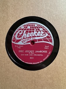 78Rpm R&B, Sax Kari & Orch Disc Jockey Jambouree / Mama Took The Baby' Checker E - Bild 1 von 4