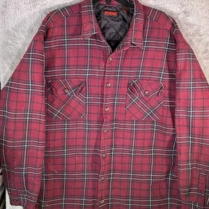 Wolverine Fleece Lined Lined Heavyweight Long Sleeve Shirt Jacket Size 2XL Tall - Picture 1 of 7