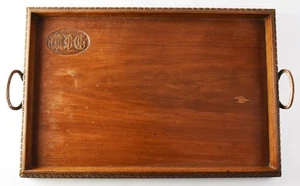 Arts & Crafts Era Tryon Toy Makers Wooden Tray w Roycroft Handles NO RESERVE - Picture 1 of 12