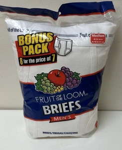 Vintage Fruit of the Loom Herren Slips weiß Baumwolle 8er Pack Gr. M 34-36 NEU NOS - Bild 1 von 7
