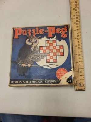 Lubbers Bell MFG Puzzle Peg Game Vintage Iowa Educational Toy Collectible - Image 1 of 3
