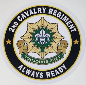 Adesivo US Army 2° Reggimento Cavalleria "Sempre Pronto" Impermeabile D167 - Foto 1 di 1