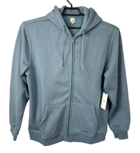 Sudadera con Capucha Swet Tailor Elastizada Polar Cremallera Para Hombre L Mediana Azul Nueva - Imagen 1 de 11