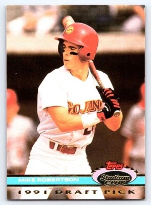 1992 Stadium Club Dome - #156 Mike Robertson (RC) - *Near Mint* - Image 1 of 2