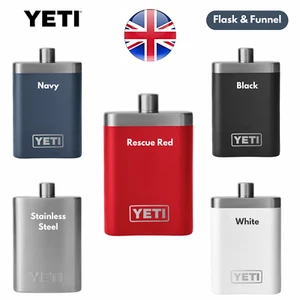 Yeti 7 oz Flachmann und Trichter Navy, Edelstahl, weiß, schwarz, Rescue Red - Bild 1 von 10