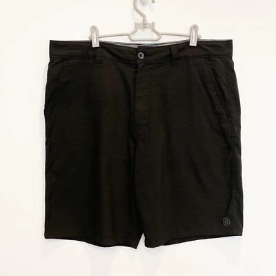Pantalones Cortos Chinos Hang Ten Para Hombre 38 Negros Tejidos Informales Verano Playa Surf Ropa de Skate Foto 1 de 4