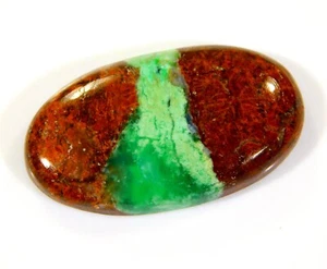 32 Ct Natural Chrysoprase Oval Cabochon Opaque Gemstone  34x20x6 mm CD=0127 - Picture 1 of 5