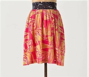 Anthropologie Vanessa Virginia Size 6 Skirt Tamarind Boho Hi Lo Hem Women - Picture 1 of 6
