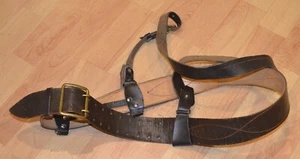 Leather Belt Shoulder Strap Officer Military Combat Uniform USSR Big Lengt 115/3 - Picture 1 of 10