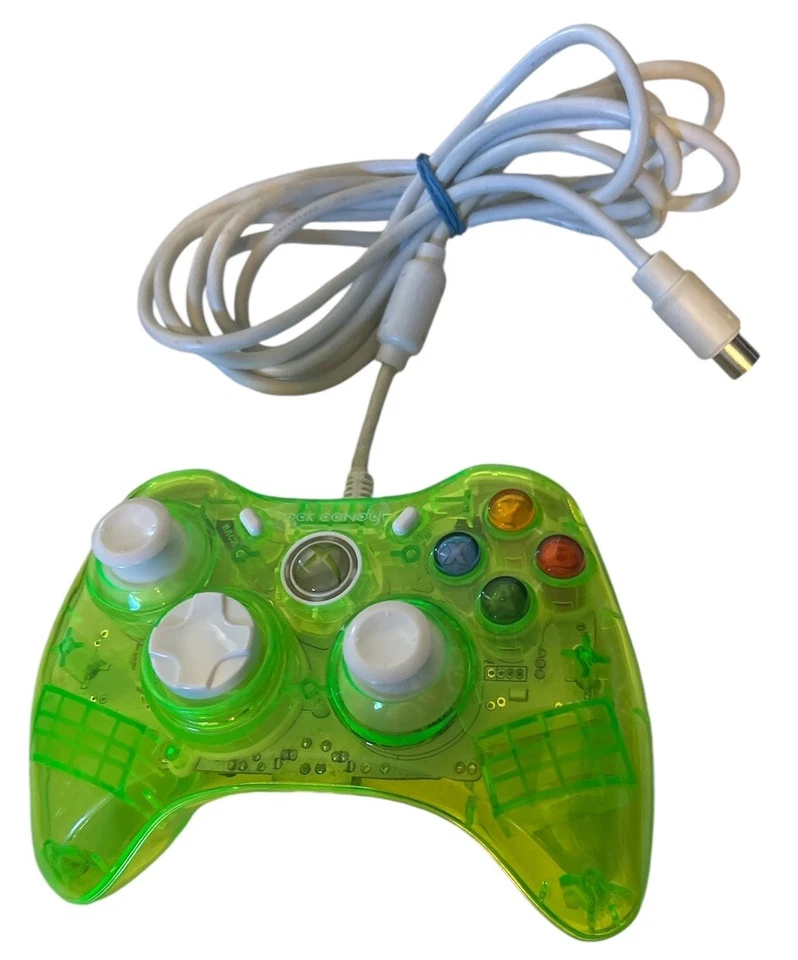 Microsoft XBOX 360 Rock Candy Wired Controller Lime Green PDP Tested Works - Image 1 of 4