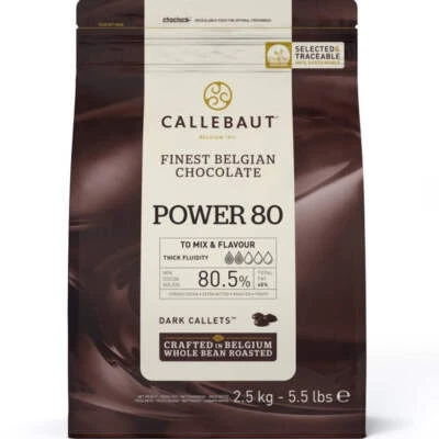 NEW Callebaut Dark Chocolate Couverture Powerful Callets 2.5kg Bag - Bild 1 von 2