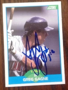 Greg Gagne Hand Signed 1989 Score Baseball Card Minnesota Twins - Picture 1 of 2