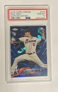 2018 Topps Chrome Sapphire Edition Max Fried #316 ROOKIE CARD RC PSA 10 GEM MINT - Picture 1 of 1