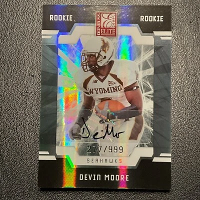 2009 Donruss Elite Rookie RC Signed Autograph #132 Devin Moore NFL 277/999 - Image 1 of 3