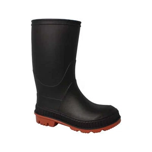 Wonder Nation Boys Boots Chore Rain Black Size 4 Big Boy - Picture 1 of 5