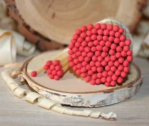 100pcs red tip candle jar party weddings crafts refill matches. 3 inches - Picture 1 of 8