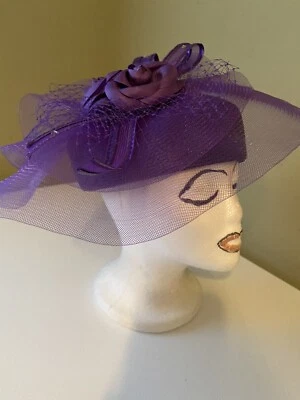 Pretty Purple Dress/Church Hat - Image 1 of 4