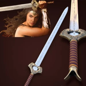 Wonder Woman God Killer Sword ,Carbon Steel Blade with Leather -Wrapped Handle - Picture 1 of 6