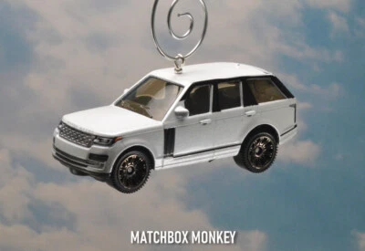White 2018 Range Rover Vogue SE Christmas Ornament 1/64 SUV Sport Land Adorno - Image 1 of 4