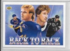 1992-93 Wayne Gretzky & Brett Hull Upper Deck Hockey Card #423 Kings & Blues - Imagen 1 de 2
