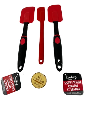 Kitchen Silicon Spatula Bundle Cooking Baking Spoon Small Spatula 3 Pack - Image 1 of 4