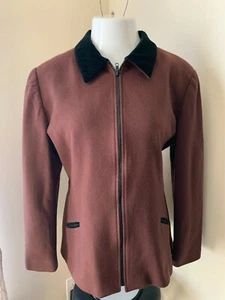 Urban Wool Brown 100% Merino THIN Wool Jacket, Women's SZ 16 - Picture 1 of 7