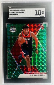 2019-20 PANINI MOSAIC #231 RUI HACHIMURA GREEN PRIZM Rookie RC SGC 10 GEM MINT