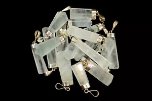 Aquamarine Crystal 1" Pendant Polished Natural Chakra Healing Reiki Gemstone - Picture 1 of 3