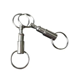 10 Pcs Double Ring Keychain for Detachable Rings Dismountable Clasp - Picture 1 of 12