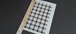 Buffalo Check Stencil Scottish Tartan Plaid Pattern Square Lines Body Painting - Picture 1 of 4