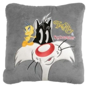 DISNEY TWEETY ULTRA WEICHES GEPOLSTERTES KISSEN GRAU AUTO LKW HAUS WOHNMOBIL - Bild 1 von 1