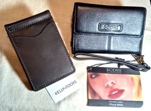 Bodhi Saddle Wristlet Phone Holder Wallet & Kelly-Tooke money clip new - Picture 1 of 9