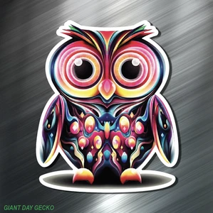 (2) TWO EDC OWLS Vinyl Decal Sticker For Car Laptop Skateboard NEW! Dance Music - Picture 1 of 4