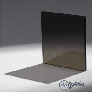 5 Sheets 3/16" 2074 Transparent Dark Gray Cell Cast Acrylic Sheet  12" x 24" - Picture 1 of 1