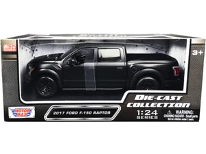 2017 Ford F-150 Raptor Diecast Model Car 1/24 Matt Black Sunroof Motormax - Picture 1 of 1