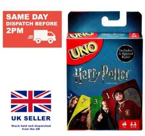 Uno Harry Potter Card Game - Magical Family Fun with Hogwarts Theme - Fast Ship - Picture 1 of 3