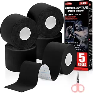 5 Roll Kinesiology Tape Athletic Muscle Support Sport Elastic Physio Therapeutic - Picture 1 of 7